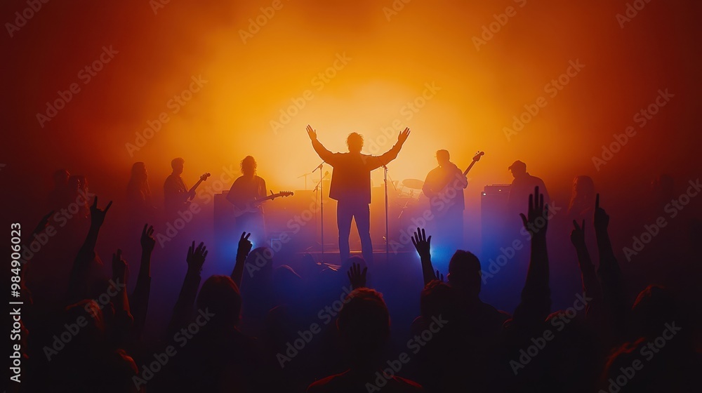 A lively crowd inside a neon-lit party venue, confetti raining down in red and blue lights. Concept: Nightlife, excitement, and celebration. A lively crowd inside a neon-lit party venue, confetti raining down in red and blue lights. Concept: Nightlife, excitement, and celebration.