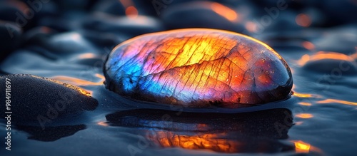 Labradorite Stone in Water photo