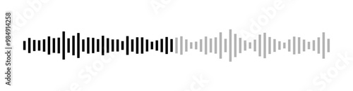 Audio Speech Spectrum isolated. Music Player and Equalizer Icon. PNG