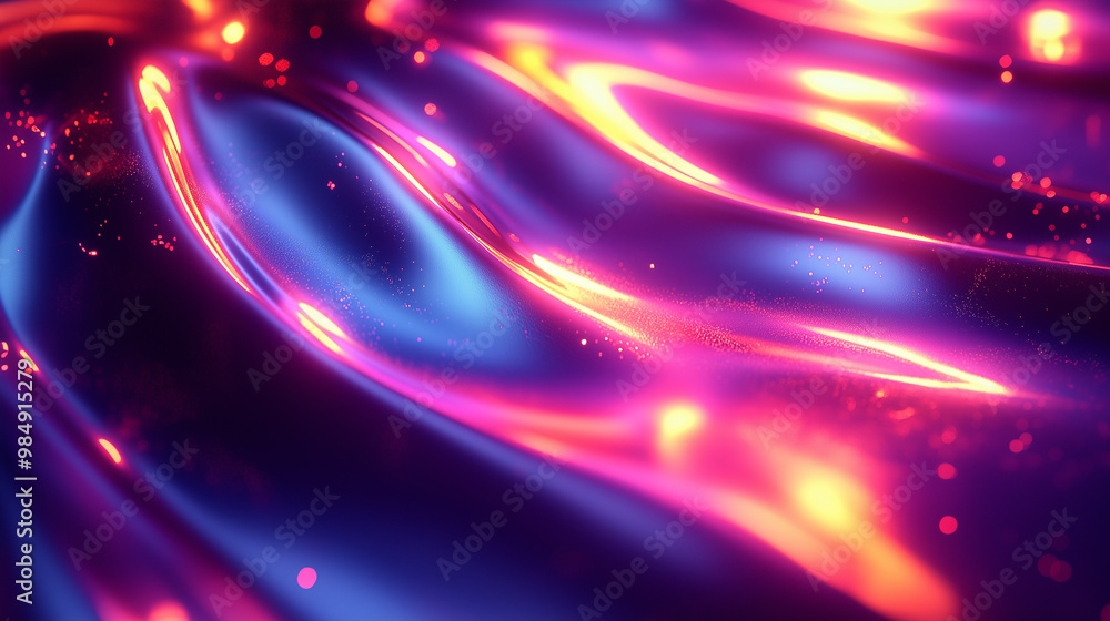 A Vibrant Abstract Ripple Pattern With Glowing Lights and Colors in Twilight Hues A Vibrant Abstract Ripple Pattern With Glowing Lights and Colors in Twilight Hues