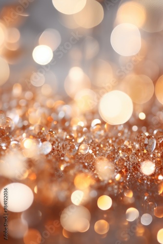 Sparkling glittering bokeh lights background. Concept for Christmas holiday, celebration, New Year's Eve