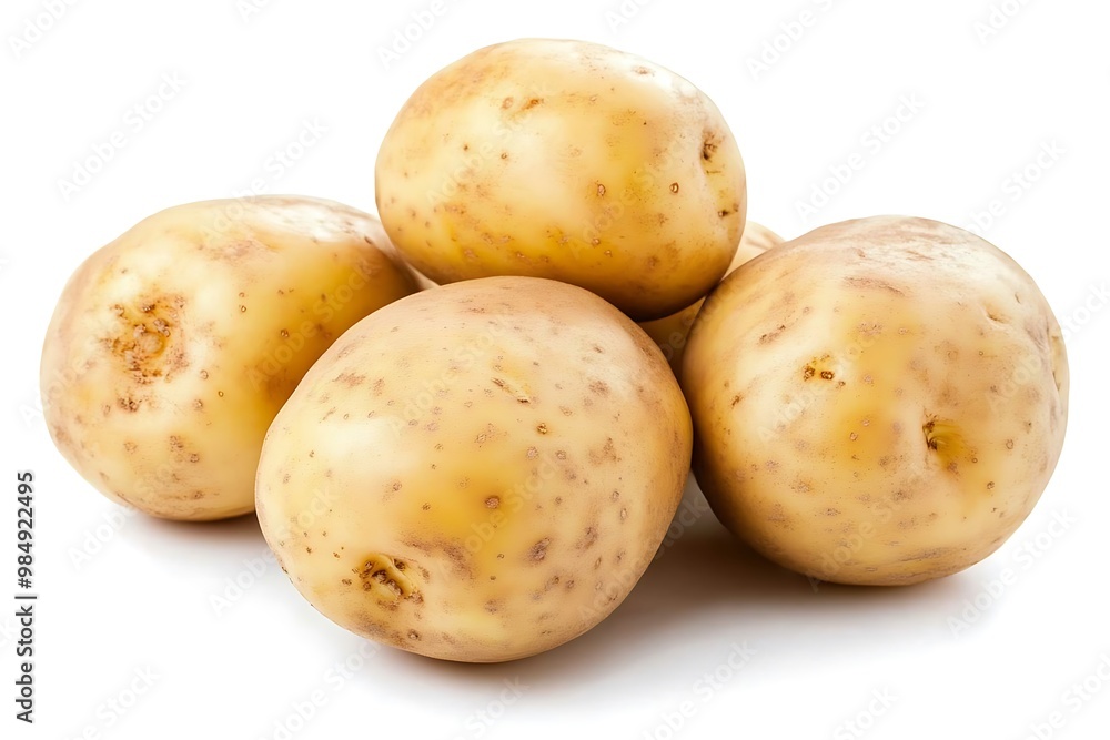 Potato isolated on white background, potatoes isolated on white. Generative Ai Potato isolated on white background, potatoes isolated on white. Generative Ai