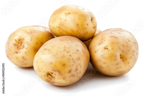 Potato isolated on white background, potatoes isolated on white. Generative Ai