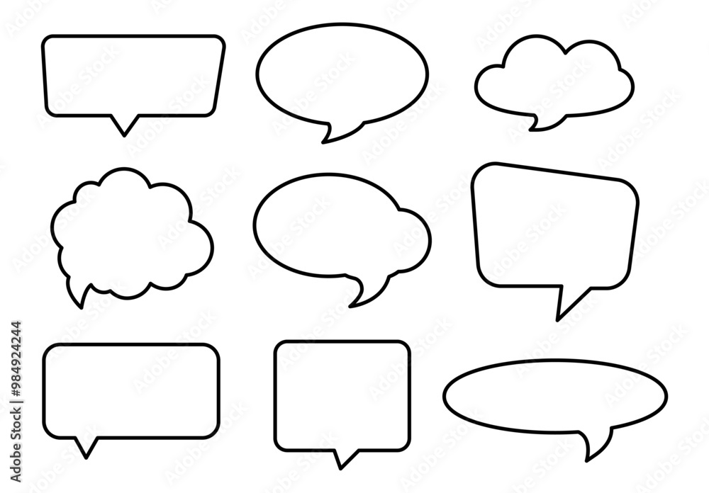 Black and white speech bubble_05 Black and white speech bubble_05