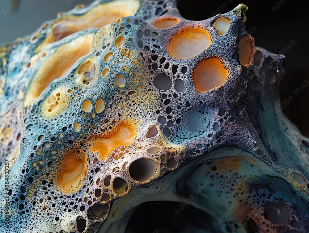 Abstract Macro Photography of a Colorful Cellular Structure Abstract Macro Photography of a Colorful Cellular Structure