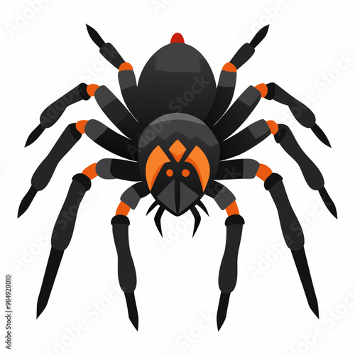 This is a detailed vector artwork of the Goliath bird-eater spider, showcasing its massive size and unique features. Perfect for digital designs, nature illustrations, and wildlife-themed projects.