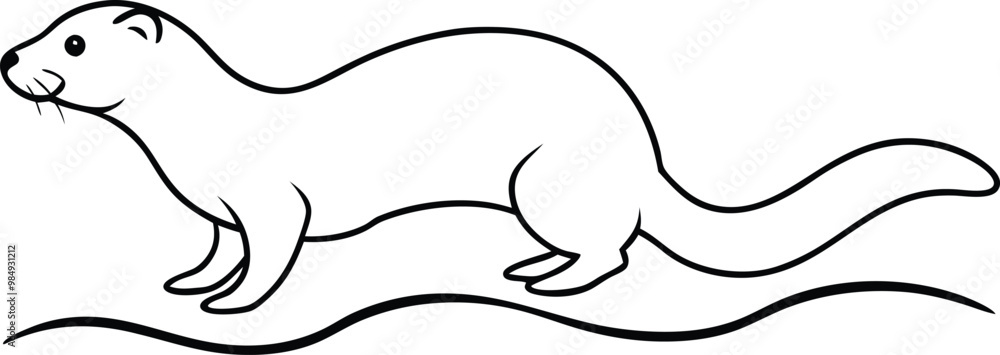 Playful River Otter Sliding Vector Art Perfect for Kids Coloring
Playful River Otter Sliding Vector Art Perfect for Kids Coloring