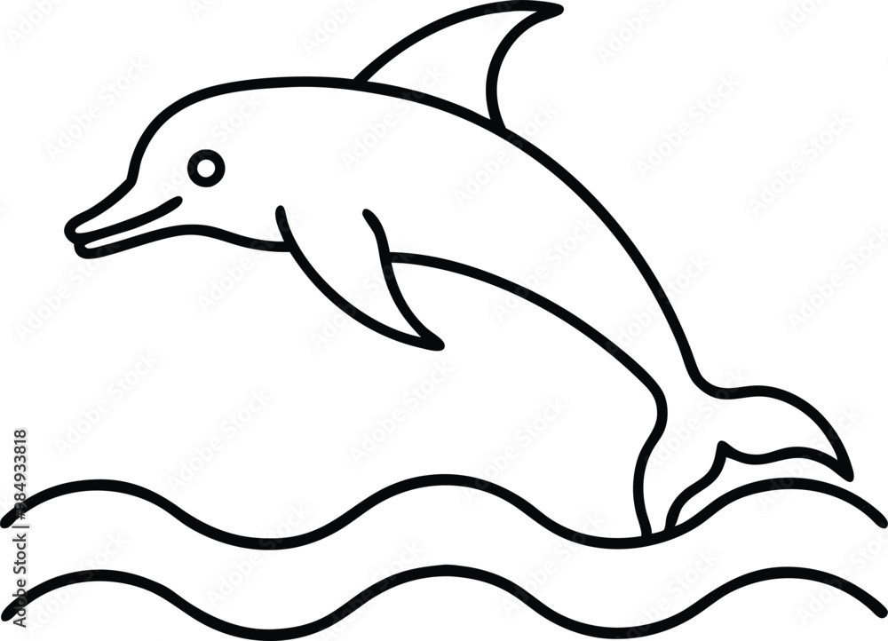 Joyful Dolphin Leaping Vector Art Perfect for Kids Coloring Adventure
Joyful Dolphin Leaping Vector Art Perfect for Kids Coloring Adventure