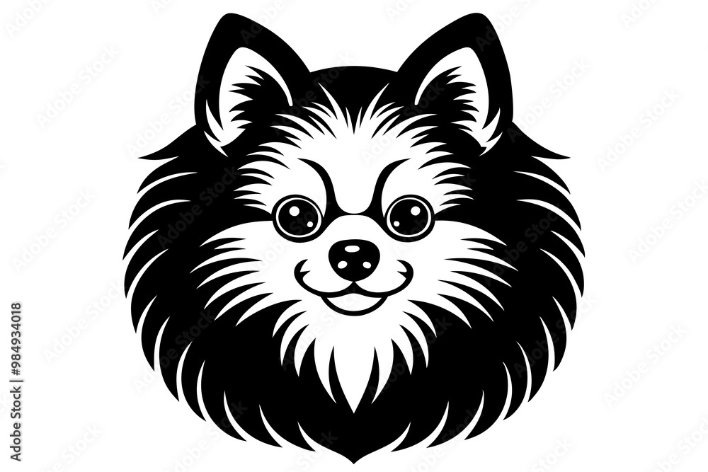 A beautiful silhouette big head pom fret silhouette A beautiful silhouette big head pom fret silhouette