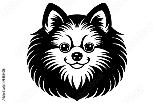 A beautiful silhouette big head pom fret silhouette 