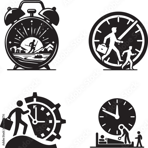 clock silhouette