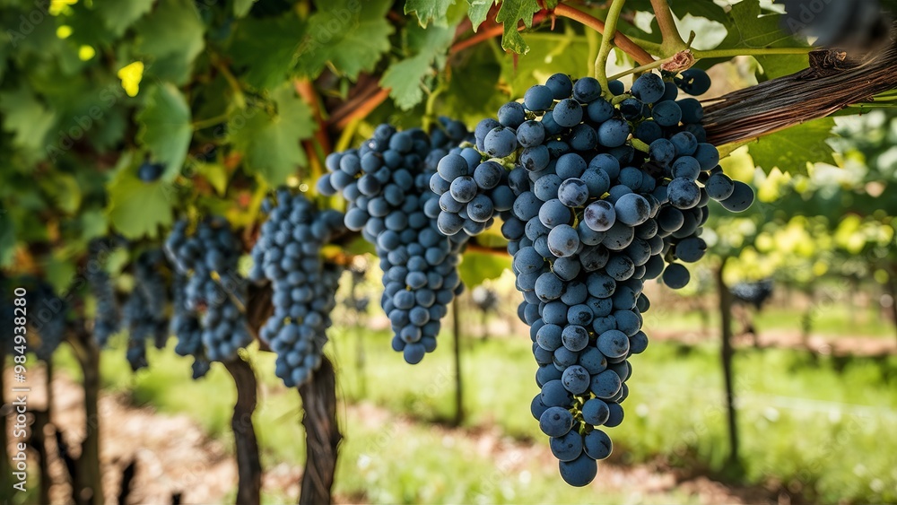 bunch of grapes on vine