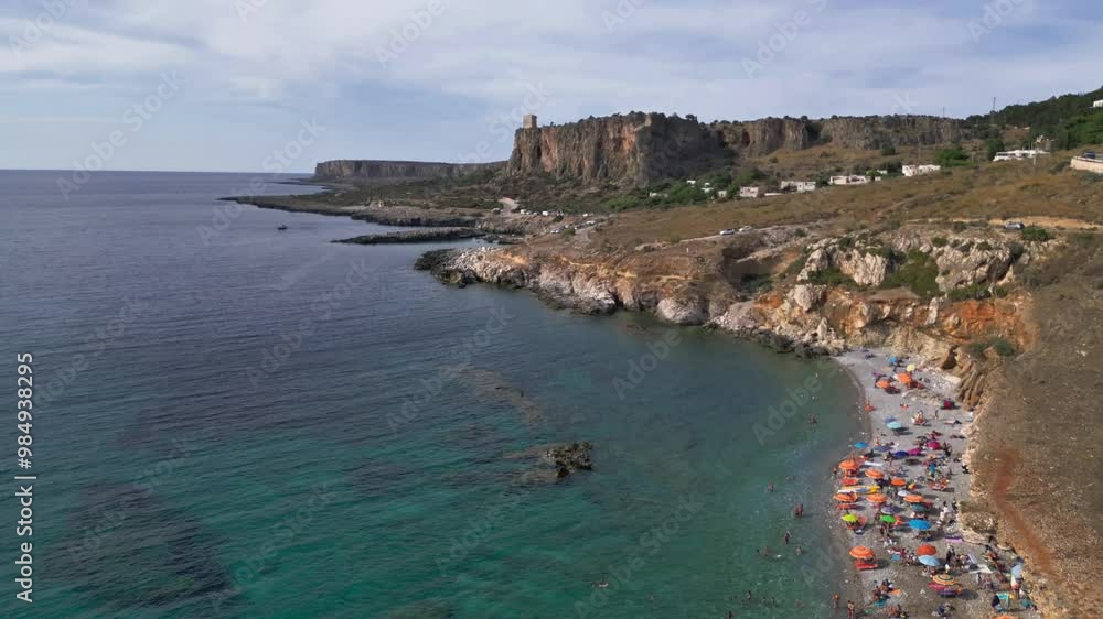 Macari Bay. Pristine sea. Immersed in nature. Dream Sicily. Macari Bay. Pristine sea. Immersed in nature. Dream Sicily.