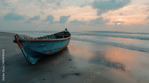 Cox’s Bazaar beach view featuring a boat image