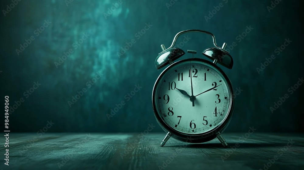 A studio photo featuring an alarm clock, representing the concept of time stopping. The image emphasizes the importance of time and its value in life, symbolizing the need to make every moment count, A studio photo featuring an alarm clock, representing the concept of time stopping. The image emphasizes the importance of time and its value in life, symbolizing the need to make every moment count,