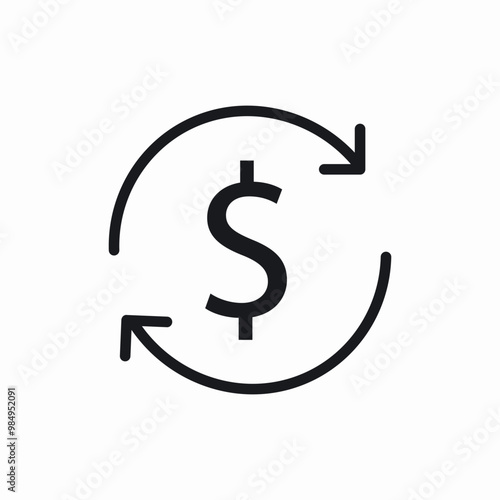 funds refund icon sign vector