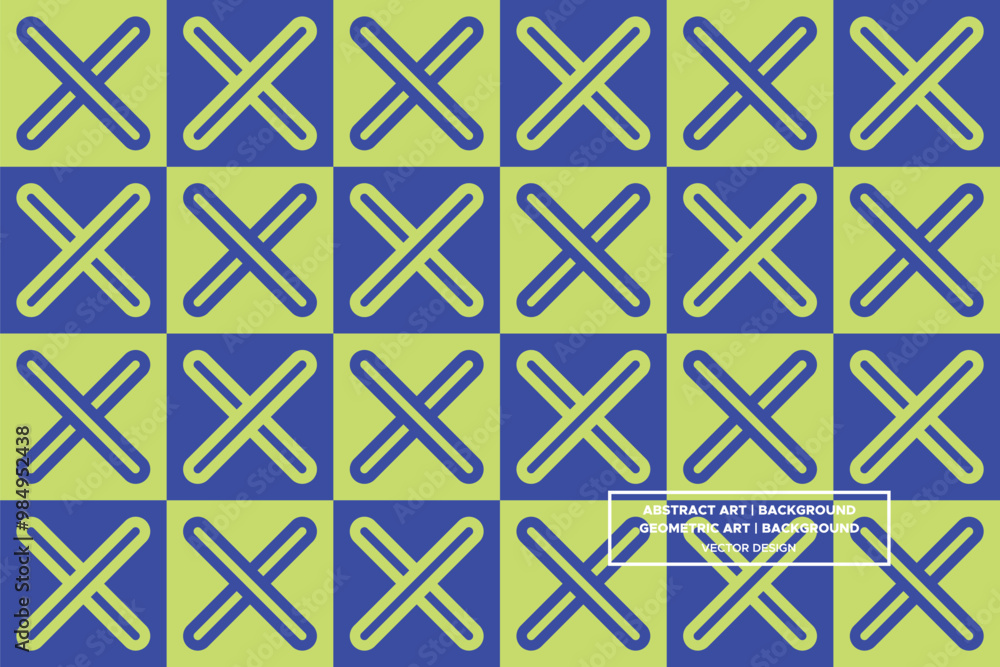 Oval and X Shapes and Designs Green and Blue and Green Colors Geometric Pattern Abstract Pattern Seamless Oval and X Shapes and Designs Green and Blue and Green Colors Geometric Pattern Abstract Pattern Seamless