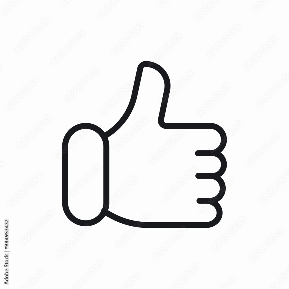 thumbs up like icon sign vector thumbs up like icon sign vector