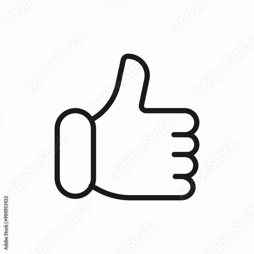 thumbs up like icon sign vector