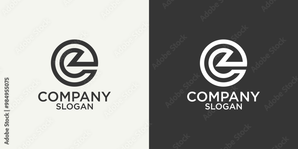 initial e abstract monogram logo vector design initial e abstract monogram logo vector design