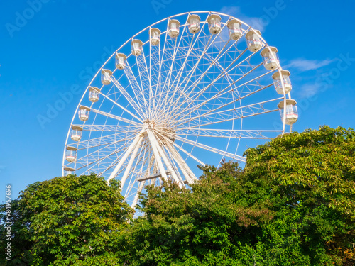 Big wheel tourist ride on a beautiful summer day photo