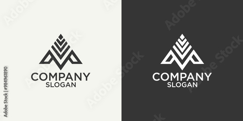 letter m abstract monogram logo design vector