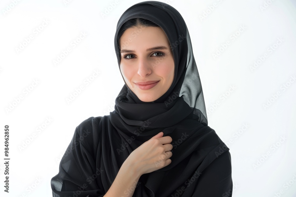 Saudi woman in hijab and Abaya showcasing various poses and expressions. Saudi woman in hijab and Abaya showcasing various poses and expressions.