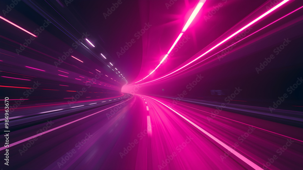 Road speed motion light effect background. Generative AI Road speed motion light effect background. Generative AI