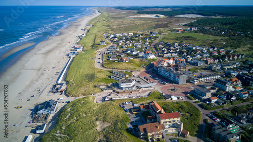 Strand und Dünen in Bergen aan Zee Holland Niederlande