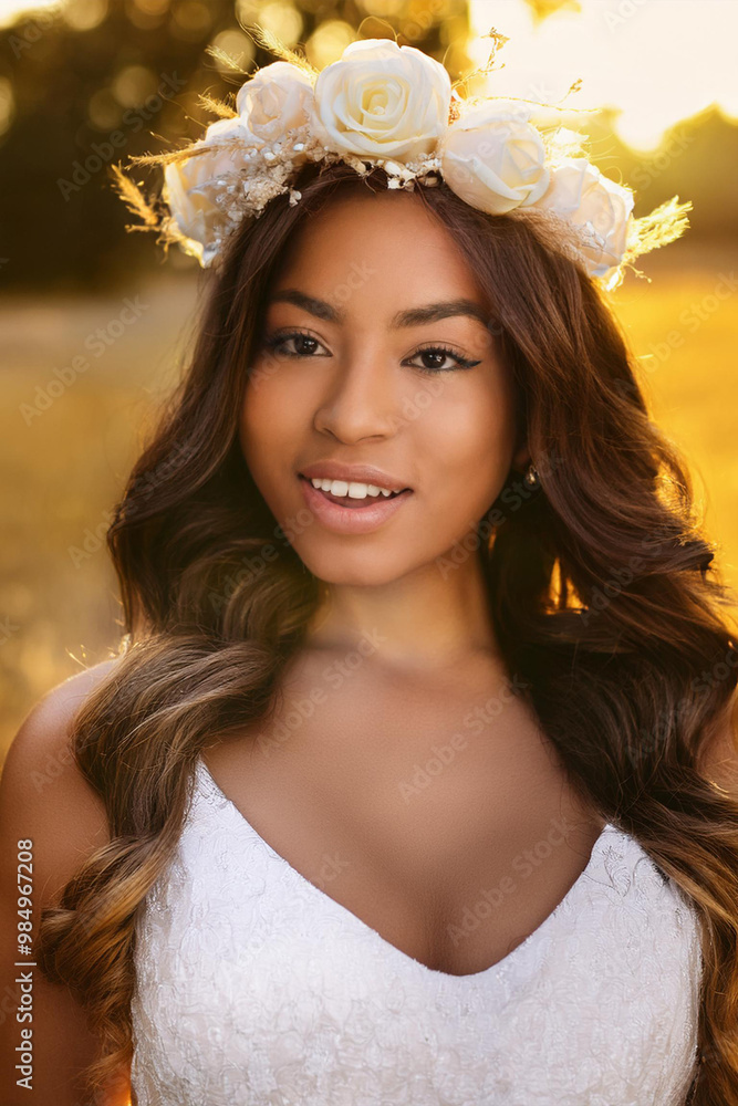 portrait of a girl. Beautiful Bridal Look, Bride with Long Hair, Wearing Pearl Tiara Jewelry and Beauty Makeup, Woman with Curly Hairstyle, Wedding Face Portrait and Fashion Style Idea portrait of a girl. Beautiful Bridal Look, Bride with Long Hair, Wearing Pearl Tiara Jewelry and Beauty Makeup, Woman with Curly Hairstyle, Wedding Face Portrait and Fashion Style Idea