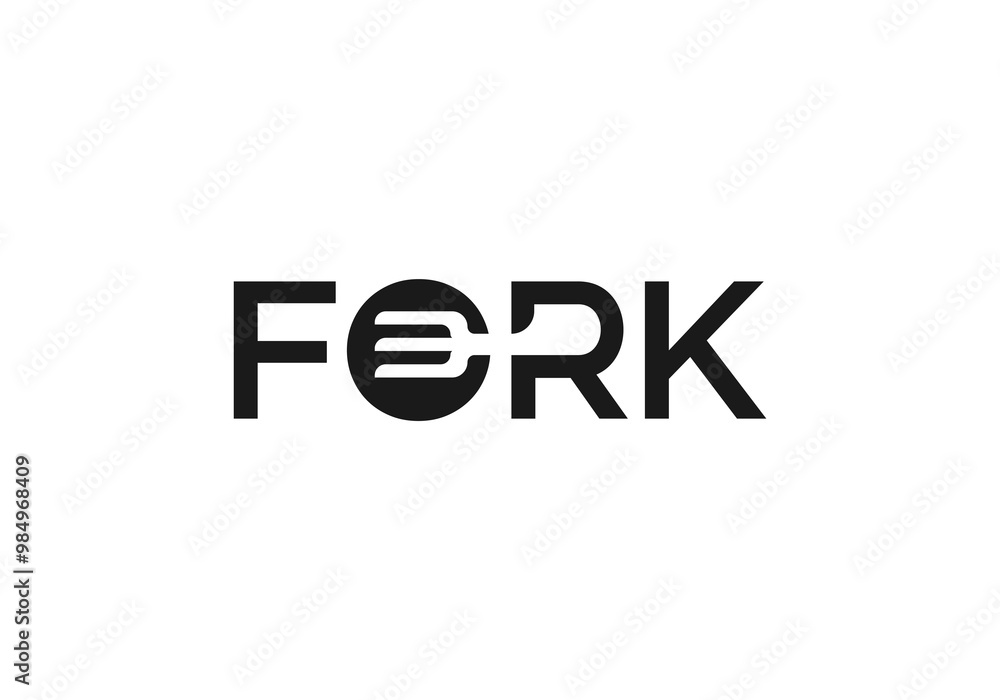 fork wordmark logo vector design fork wordmark logo vector design