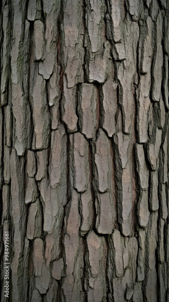 A low-angle perspective reveals the intricate textures of a pine tree trunk, bathed in moody lighting, highlighting the dark green and brown hues of the forest A low-angle perspective reveals the intricate textures of a pine tree trunk, bathed in moody lighting, highlighting the dark green and brown hues of the forest