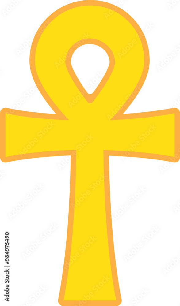 Obraz premium The Egyptian Symbol of Ankh icon.