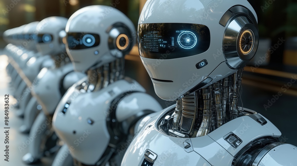 A construction site where robotic machines powered by AI are building the future with advanced technology. A construction site where robotic machines powered by AI are building the future with advanced technology.