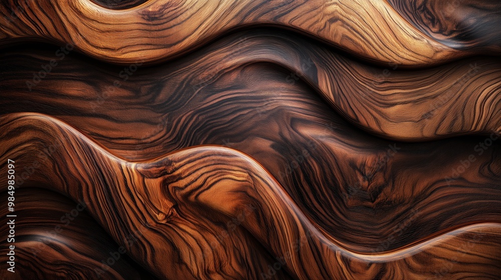 A detailed walnut wood texture with dark, chocolate-brown tones and intricate grain patterns. A detailed walnut wood texture with dark, chocolate-brown tones and intricate grain patterns.