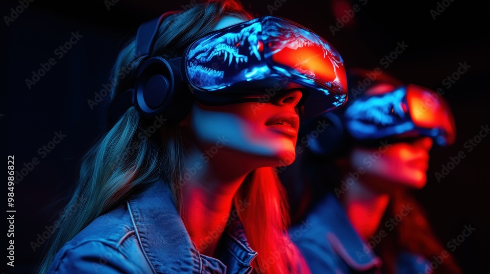 Exploring a futuristic theme park with interactive rides combining virtual reality and captivating real-world elements. Generative AI Exploring a futuristic theme park with interactive rides combining virtual reality and captivating real-world elements. Generative AI