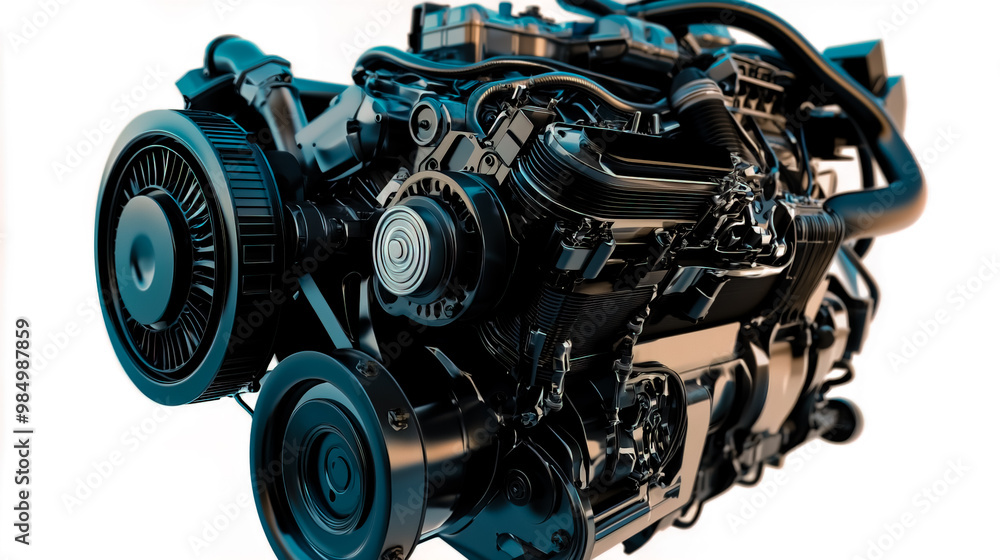Car engine isolated on a white background. Car engine isolated on a white background.