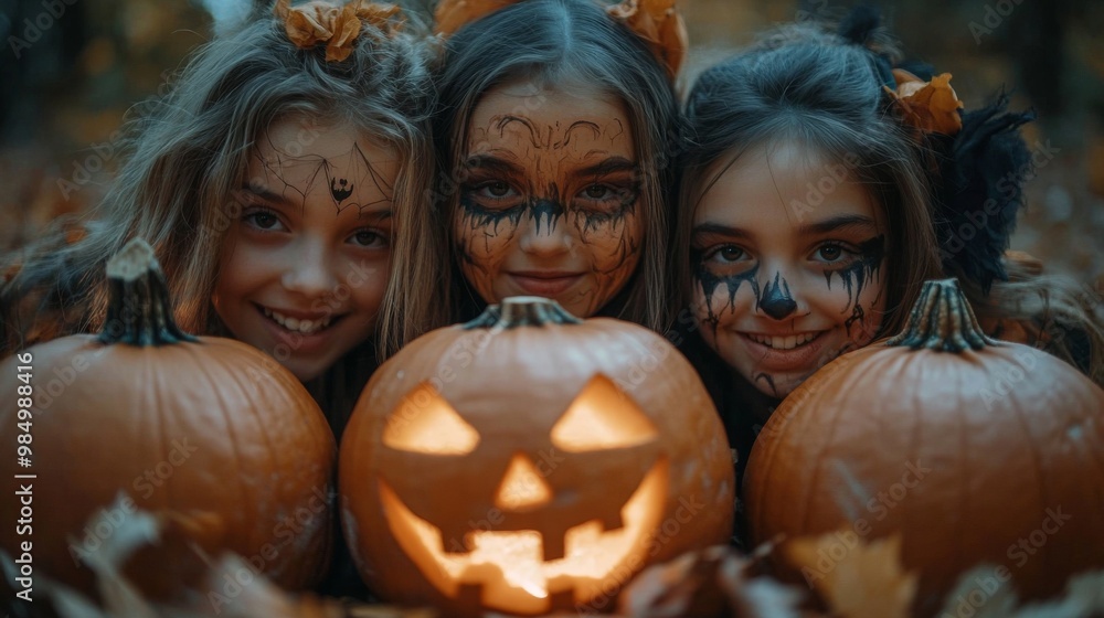 Enchanting Halloween: Magical Witches and Glowing Pumpkins Enchanting Halloween: Magical Witches and Glowing Pumpkins