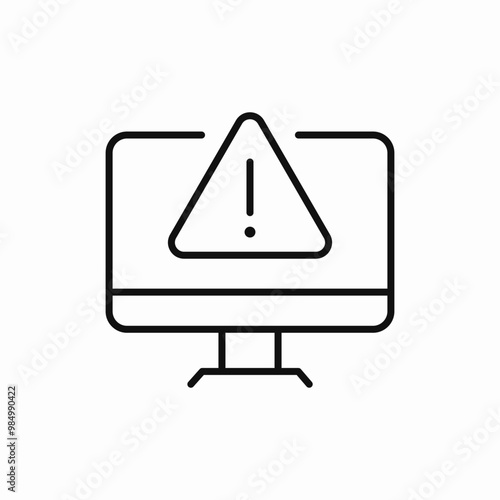 exclamation mark computer icon sign vector