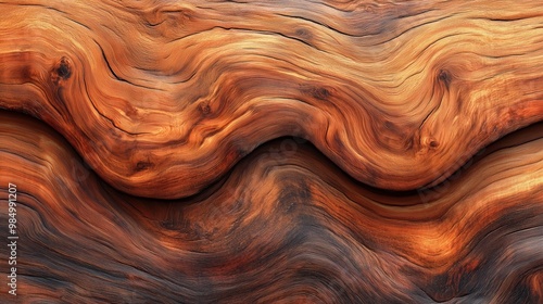 Discover the intricate beauty of cedar wood with warm reddish-brown tones and rich grain patterns highlighting its natural elegance. Generative AI photo