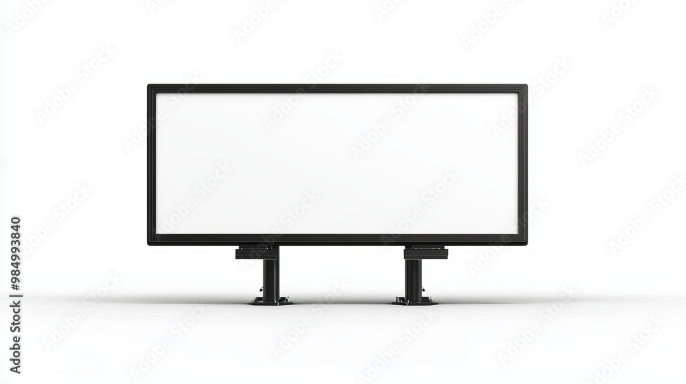 A realistic empty billboard isolated on a white background, serving as a template for large-format outdoor advertisements or media promotions A realistic empty billboard isolated on a white background, serving as a template for large-format outdoor advertisements or media promotions