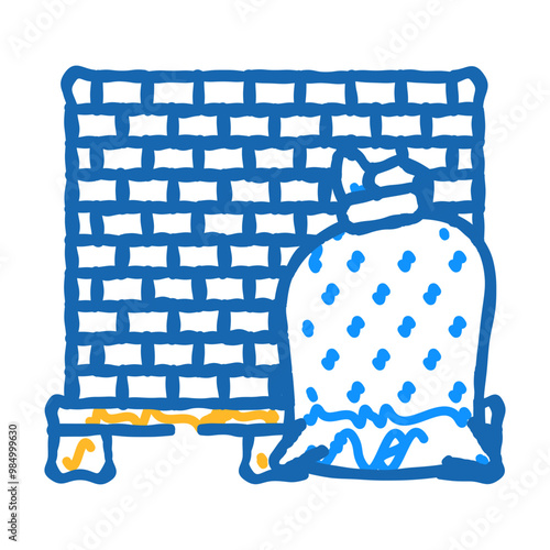 building materials wholesale doodle icon sketch vector. building materials wholesale sign. isolated symbol illustration
