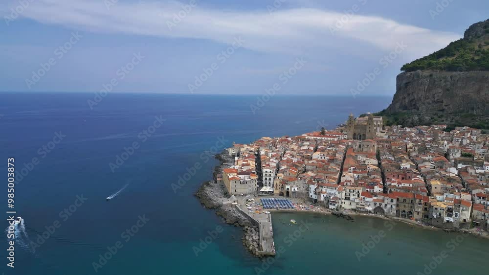 Cefalù Bay. Pristine sea and Norman art. Immersed in nature and ancient history. Dream Sicily. Cefalù Bay. Pristine sea and Norman art. Immersed in nature and ancient history. Dream Sicily.