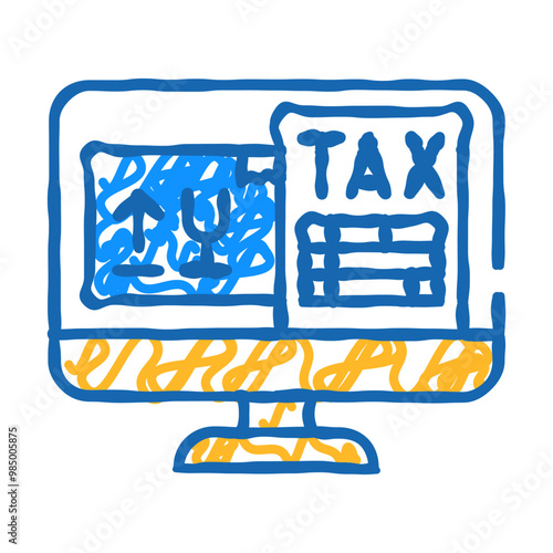 tax wholesale doodle icon sketch vector. tax wholesale sign. isolated symbol illustration