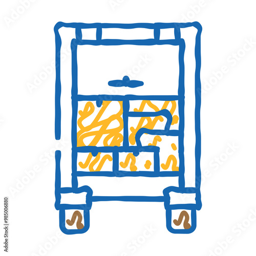 truck wholesale doodle icon sketch vector. truck wholesale sign. isolated symbol illustration