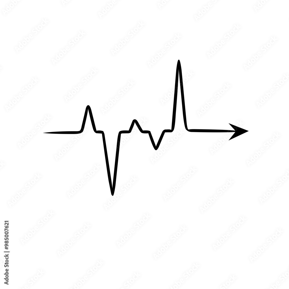 heartbeat line with arrow heartbeat line with arrow