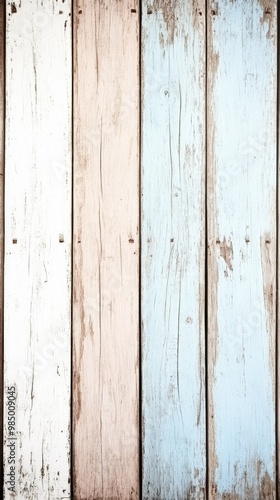 Vintage Pastel Painted Wooden Planks Background with Visible Wood Grain, Vertical Wallpaper