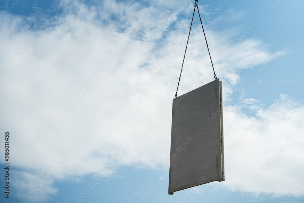 crane - modular construction with concrete slabs - modular construction industry
