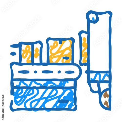 autoloading in truck wholesale doodle icon sketch vector. autoloading in truck wholesale sign. isolated symbol illustration