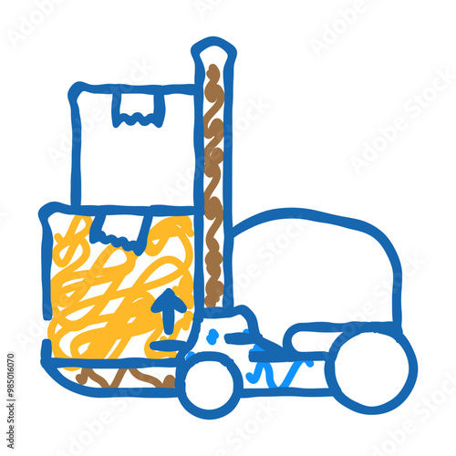 loader wholesale doodle icon sketch vector. loader wholesale sign. isolated symbol illustration